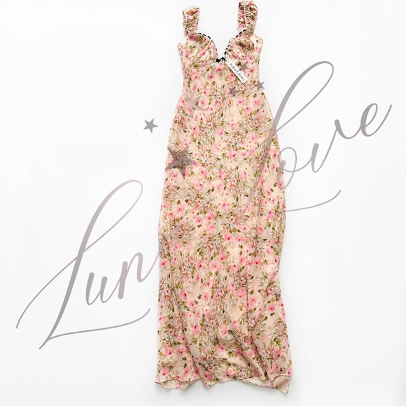 FOR LOVE & LEMONS Emmaline Floral Maxi Dress NWT - Picture 4 of 13